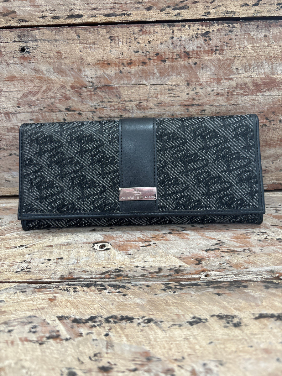LV33- Pierre balmain of paris long black wallet – Mule Barn Boutique