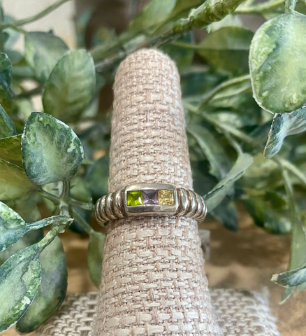 Sterling Silver 3 Stone Ring
