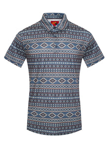 “Cowboy Up” Men's Short Sleeve Printed Polo Shirt