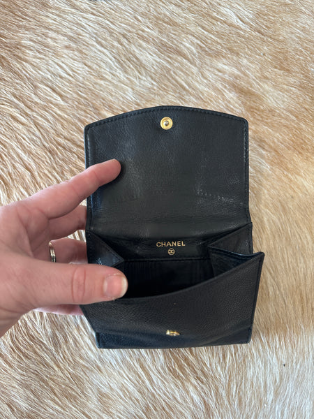 LV197- Chanel black wallet