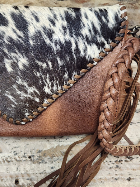 Darlene Cowhide Fringe Bag