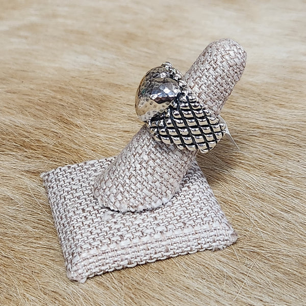 Dian Malouf Heart Ring Quilted Shank (Size 7 In Stock)