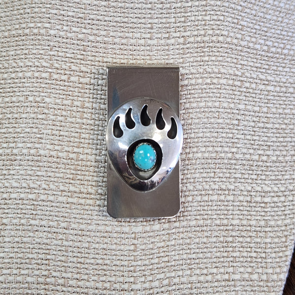 AWS7 Bear Paw Money Clip Sterling Silver