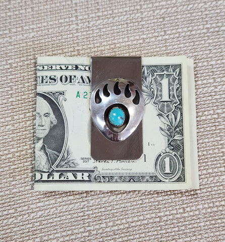 AWS7 Bear Paw Money Clip Sterling Silver