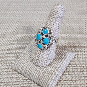 PA11 Multi Turquoise Sterling Silver Ring