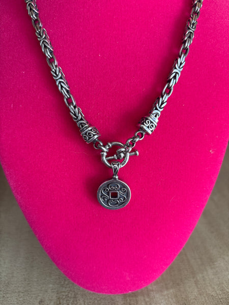 Byzantine Sterling Silver Chain Necklace