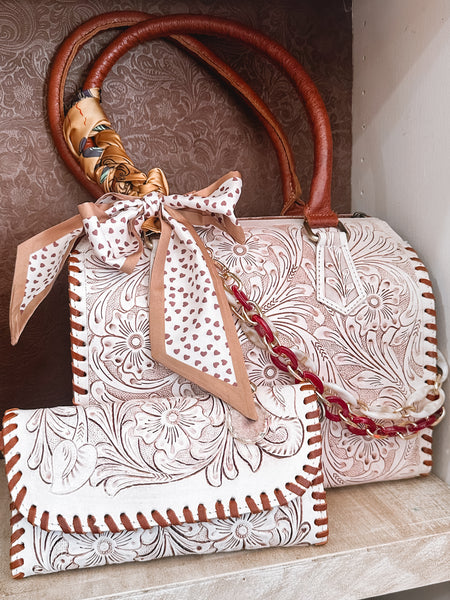 Tooled Boston Purse