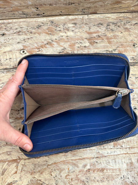 LV90- Bottega veneta blue woven wallet