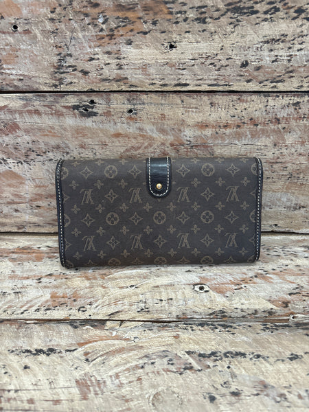 LV177- Louis Vuitton brown min lin wallet