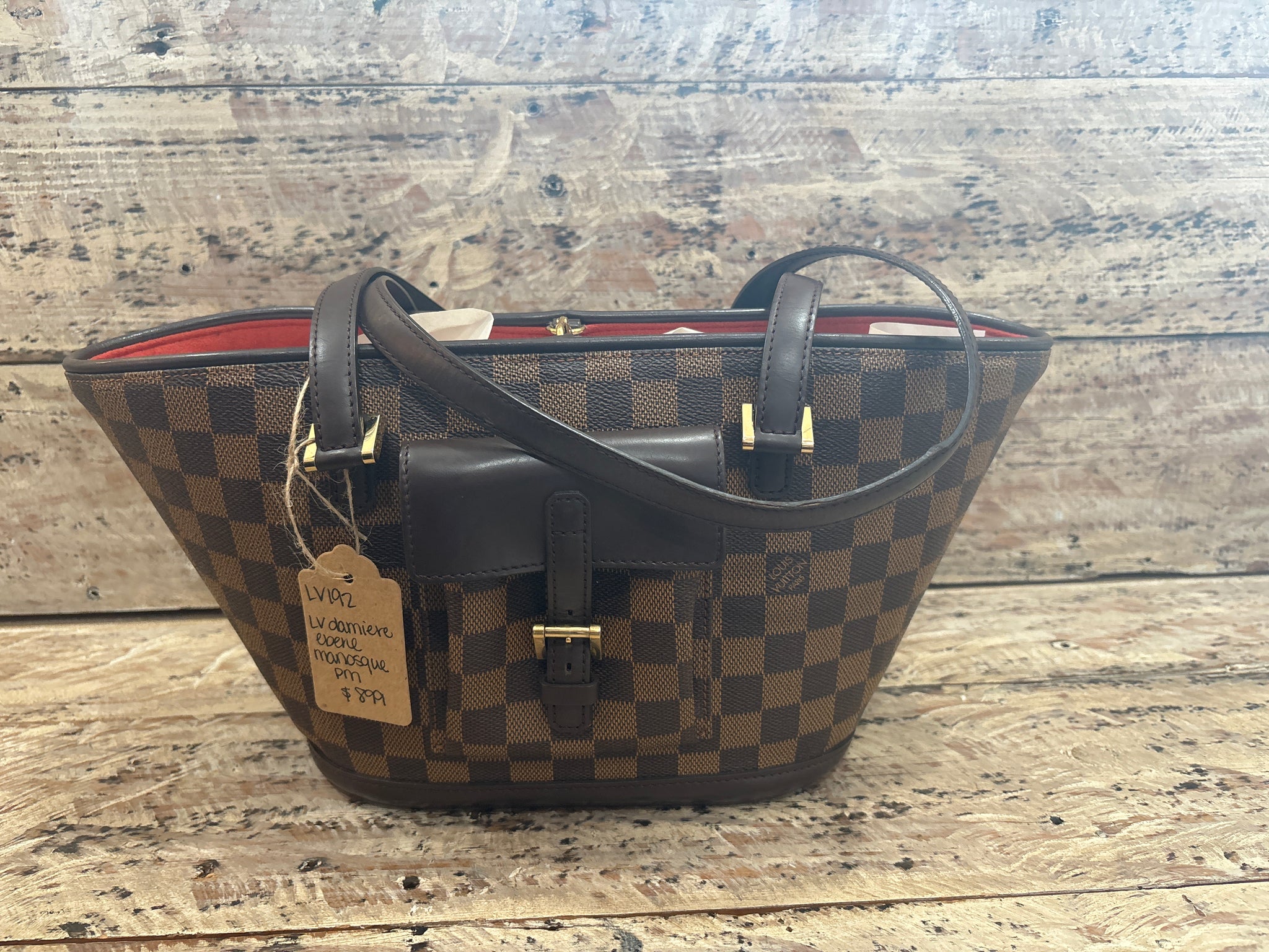 LV192- Louis Vuitton damiere ebene manosque pm