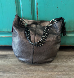 Tano- Dark Metallic Hobo Shoulder bag