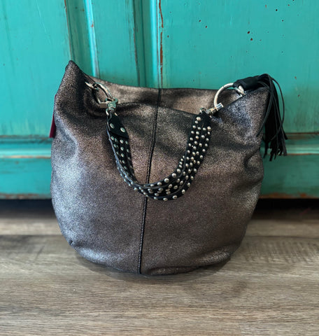 Tano- Dark Metallic Hobo Shoulder bag