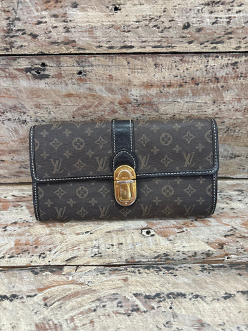 LV177- Louis Vuitton brown min lin wallet