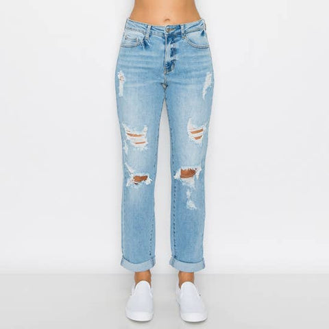 "Not Your Boyfriends" Cuffed Jeans