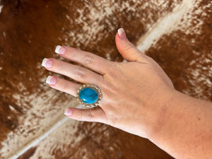 PA5 Sterling Silver Turquoise Ring