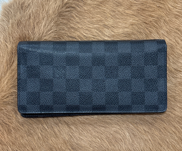 LV230- 1994 Louis Vuitton Brazza Damier Graphite Wallet