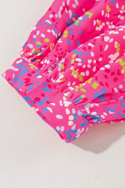 Pink Muse Collared V Neck Babydoll Blouse