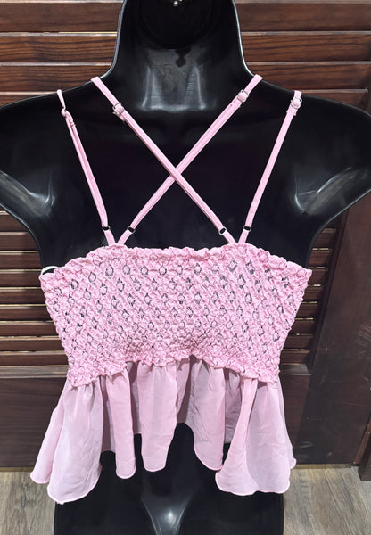 Small Love Tree Pink Baby Doll Top