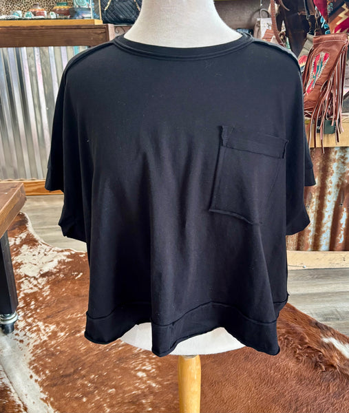 "Cropped And Ready" Zanana Oversized Crop Box Tee