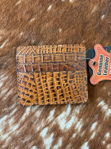 ADBG976 Croc Print Card Holder