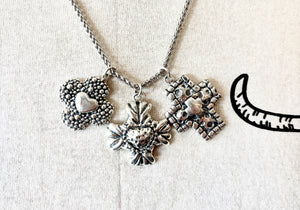 Dian Malouf Sterling Silver "Cross Walk" Charm Necklace (6-8 week production)