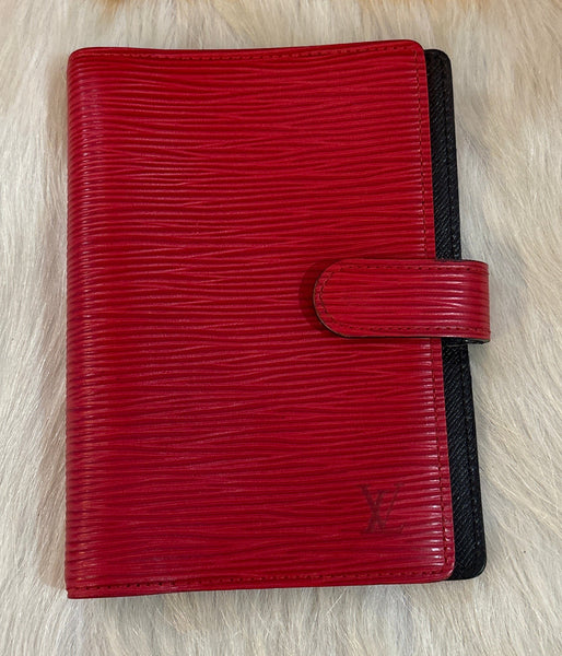 LV147- 1995 Louis Vuitton Red Epi Agenda
