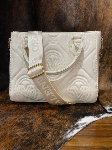 LH24K Valentino Orlandi Ivory Small Square Tote