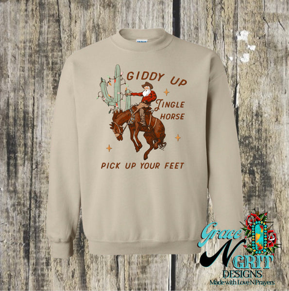 Giddy up Jingle Horse Sweatshirt