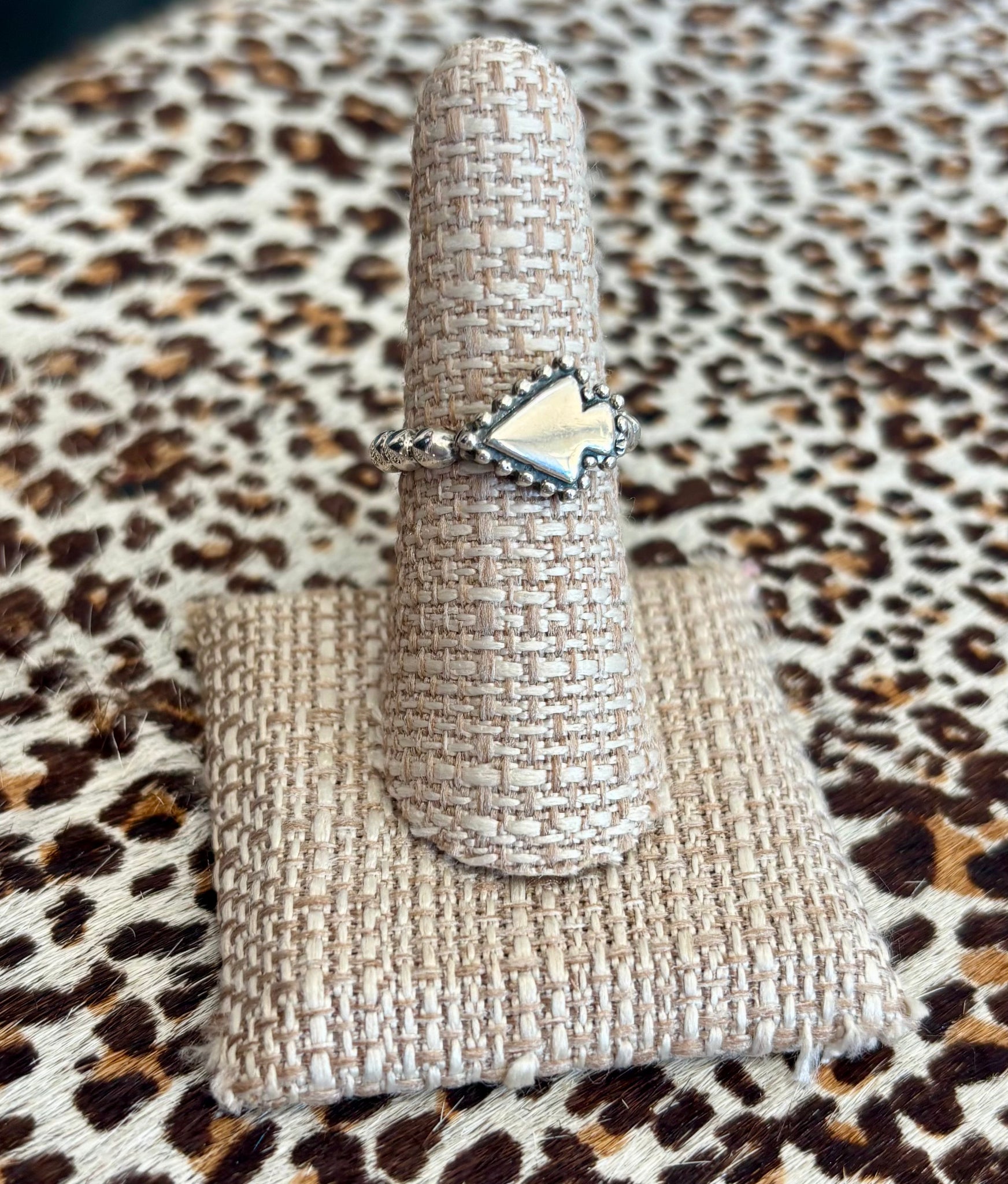 Dian Malouf Sterling Silver Arrow Charm Ring (6-8 week production)