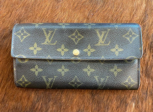 Louis Vuitton Monogram Long Wallet With Zipper Pouch