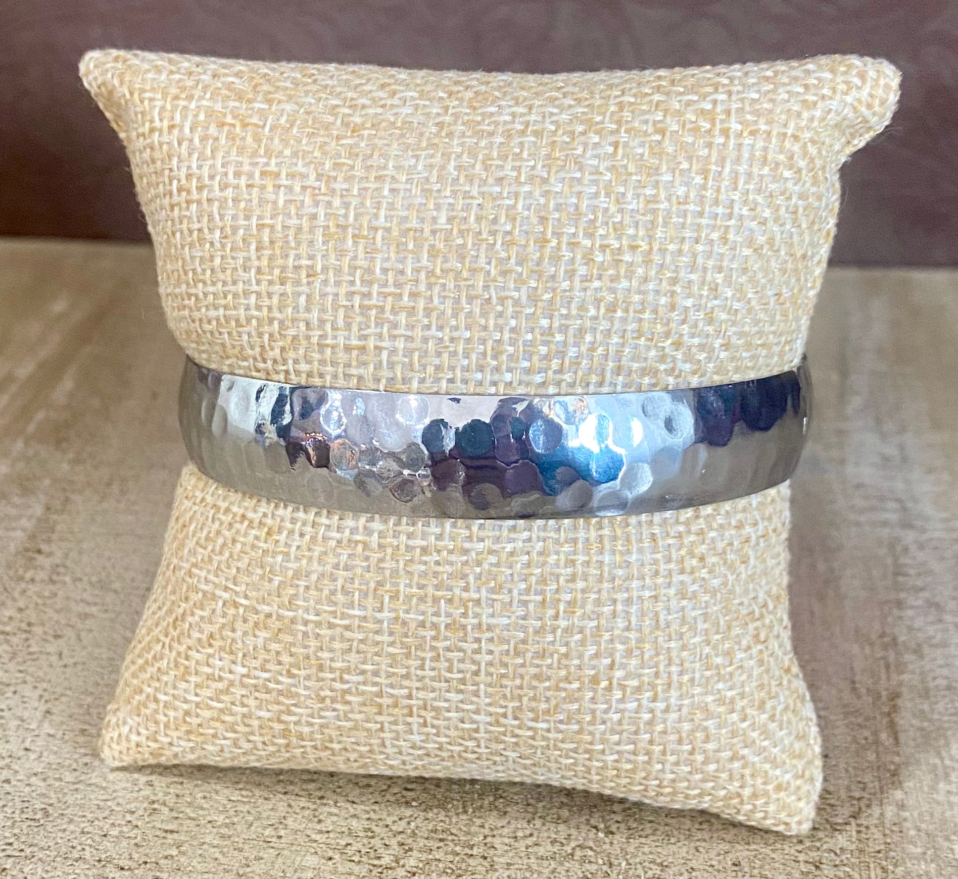 Silver Hammered Bracelet