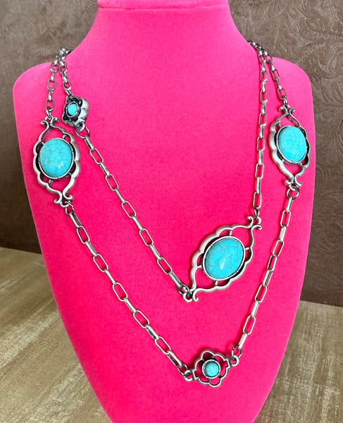 Turquoise Chain Necklace
