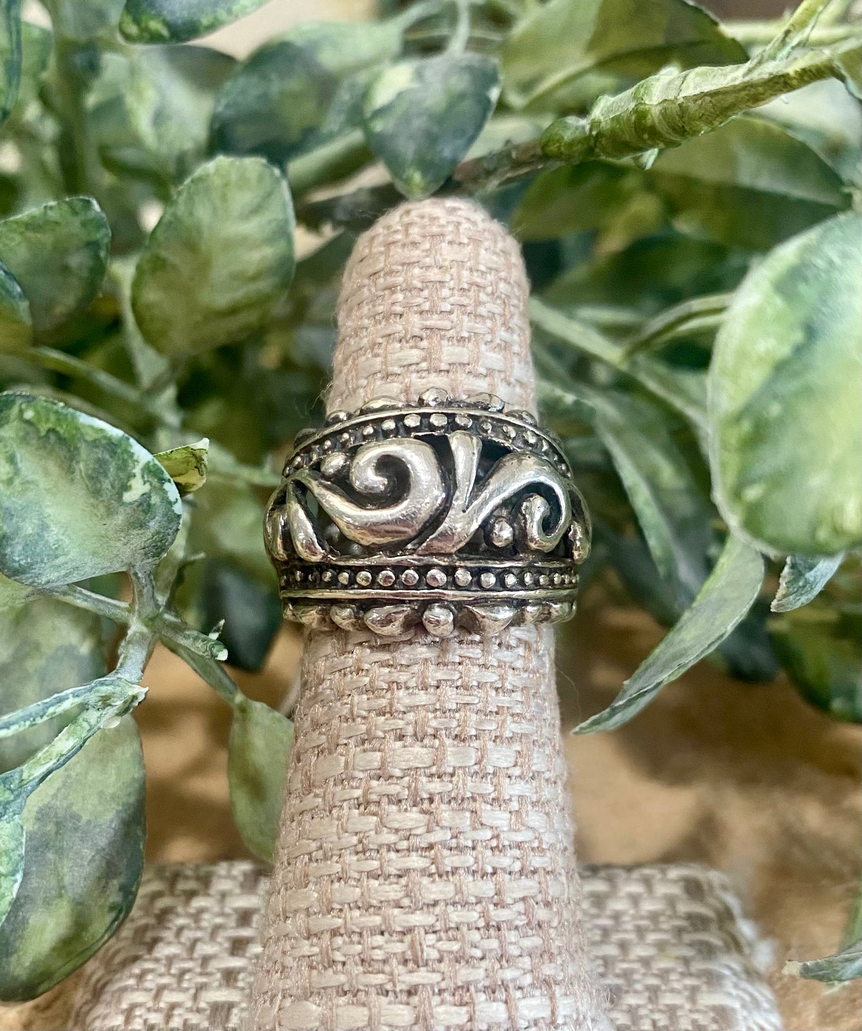 Vintage Sterling Silver Scroll Ring