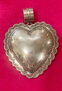 Albert Payton Sterling Silver Navajo Heart Pendant