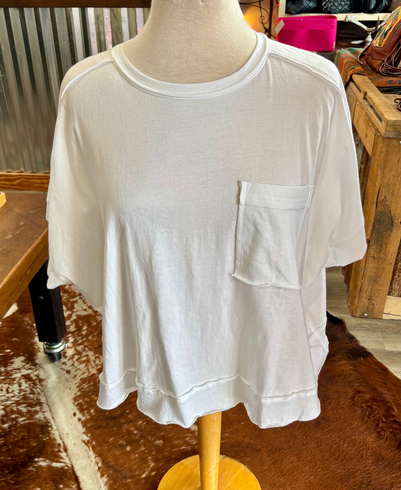 "Cropped And Ready" Zanana Oversized Crop Box Tee
