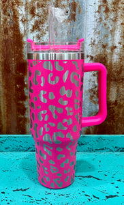 Hot Pink Leopard Morgan Tumbler