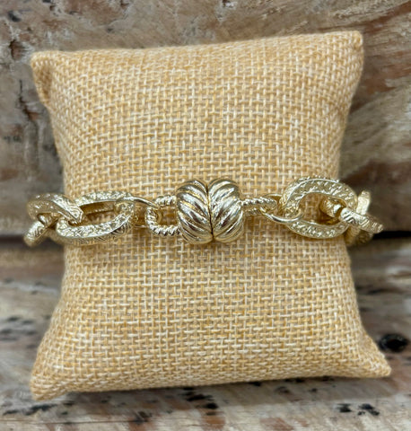 JB3696 Chunky gold link bracelet