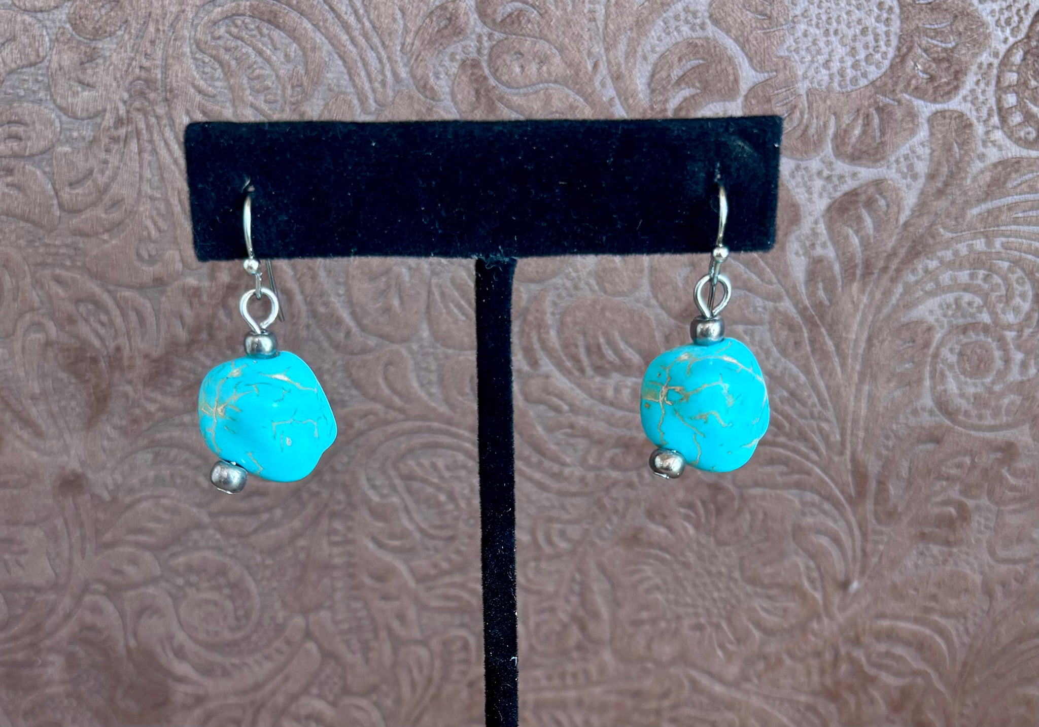 Turquoise Rock Earring