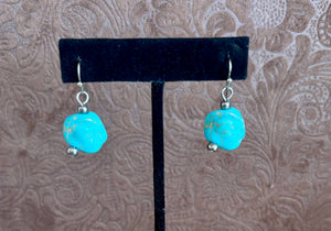 Turquoise Rock Earring