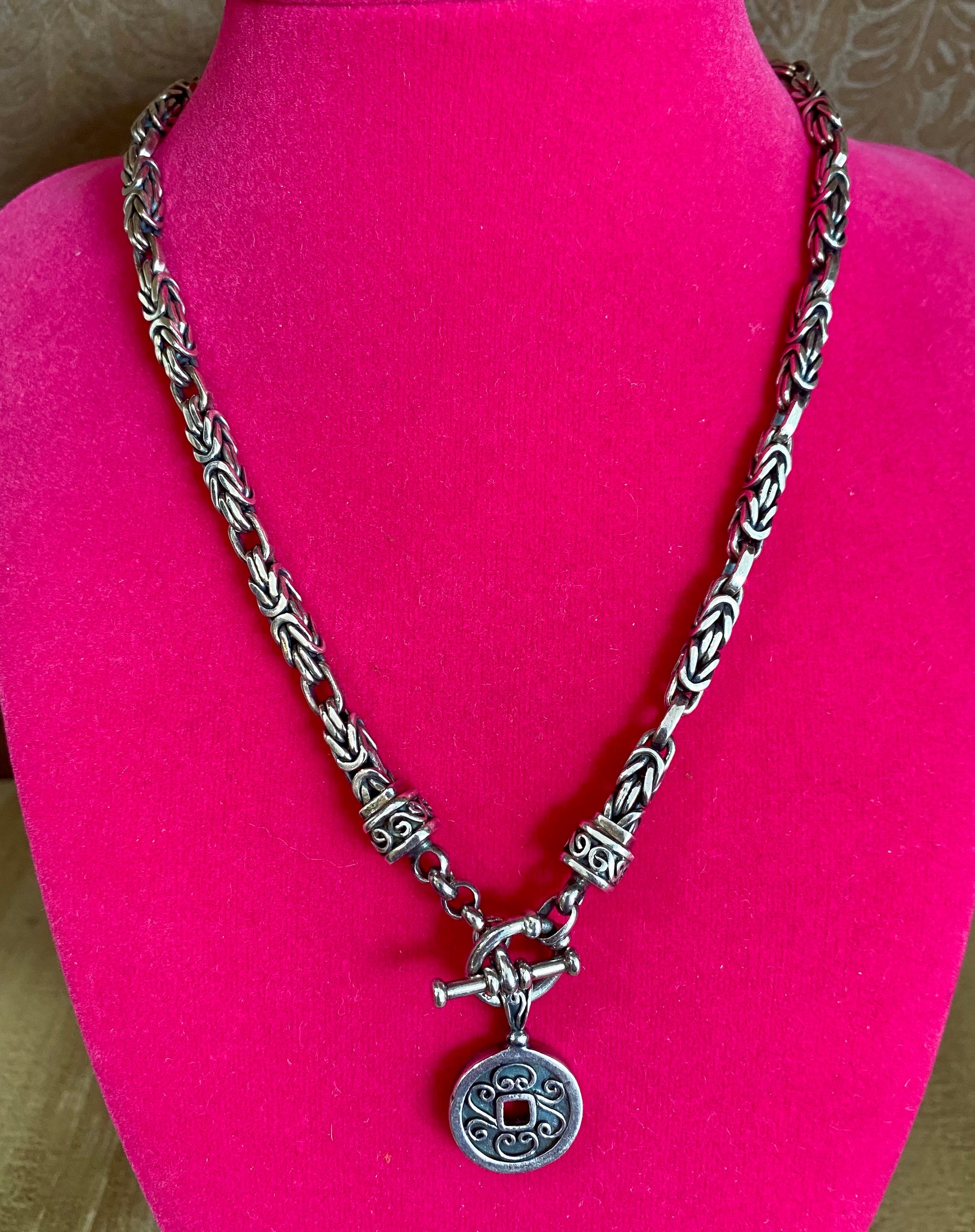 Byzantine Sterling Silver Chain Necklace