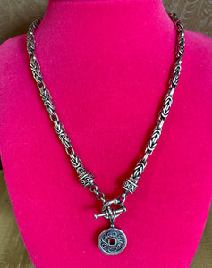Byzantine Sterling Silver Chain Necklace