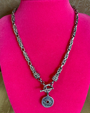 Byzantine Sterling Silver Chain Necklace