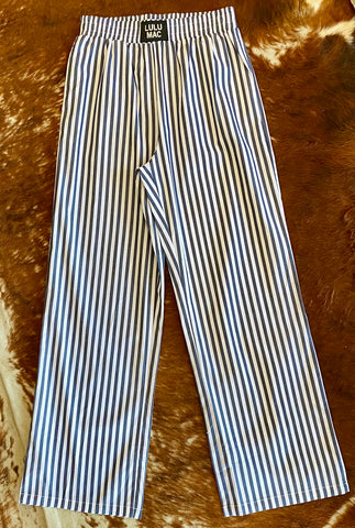 "Navy Blues" Lulu Mac Striped Pants