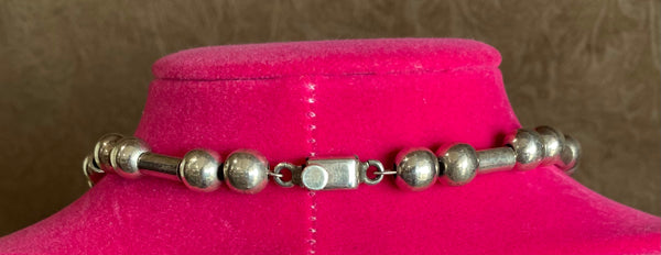 24" Sterling Silver Navajo Beads