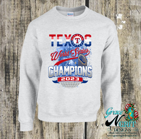 World Series Champions Rangers Water Color Sweatshirt