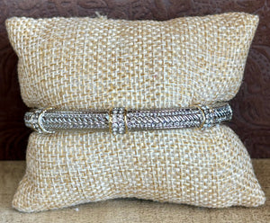 Fossick Two Tone Cable Bangle Bracelet