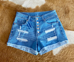 Distressed Jean Shorts