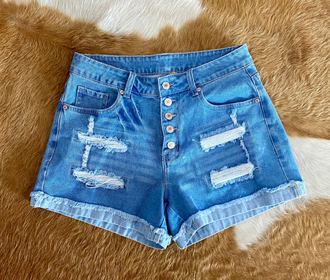 Distressed Jean Shorts