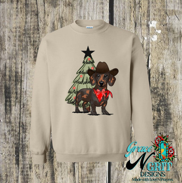 Howdy Christmas Weenie Sweatshirt