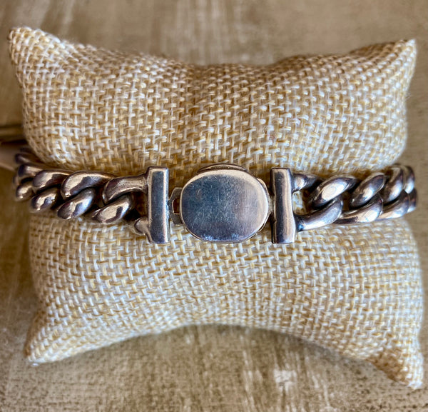 GR SS Twisted Bar Bracelet Amethyst